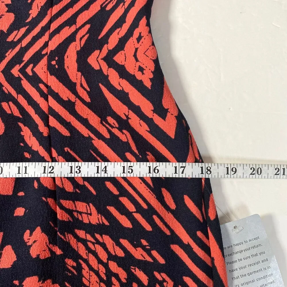 Maggy London Geometric Tailor Fit Dress Womens Size 6 Multicolor Lined NWOT